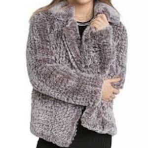 Avec Les Filles Faux Fur Moto Jacket Size Small